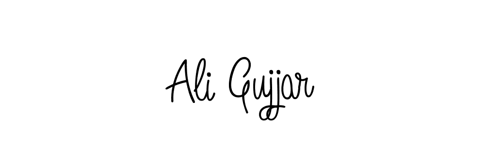 You should practise on your own different ways (Angelique-Rose-font-FFP) to write your name (Ali Gujjar) in signature. don't let someone else do it for you. Ali Gujjar signature style 5 images and pictures png