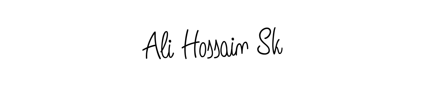 Use a signature maker to create a handwritten signature online. With this signature software, you can design (Angelique-Rose-font-FFP) your own signature for name Ali Hossain Sk. Ali Hossain Sk signature style 5 images and pictures png