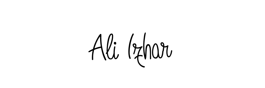 How to make Ali Izhar name signature. Use Angelique-Rose-font-FFP style for creating short signs online. This is the latest handwritten sign. Ali Izhar signature style 5 images and pictures png