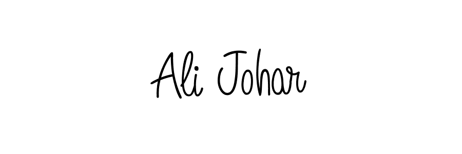 Use a signature maker to create a handwritten signature online. With this signature software, you can design (Angelique-Rose-font-FFP) your own signature for name Ali Johar. Ali Johar signature style 5 images and pictures png