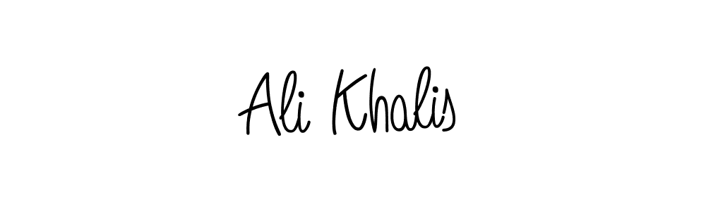 Make a beautiful signature design for name Ali Khalis. With this signature (Angelique-Rose-font-FFP) style, you can create a handwritten signature for free. Ali Khalis signature style 5 images and pictures png