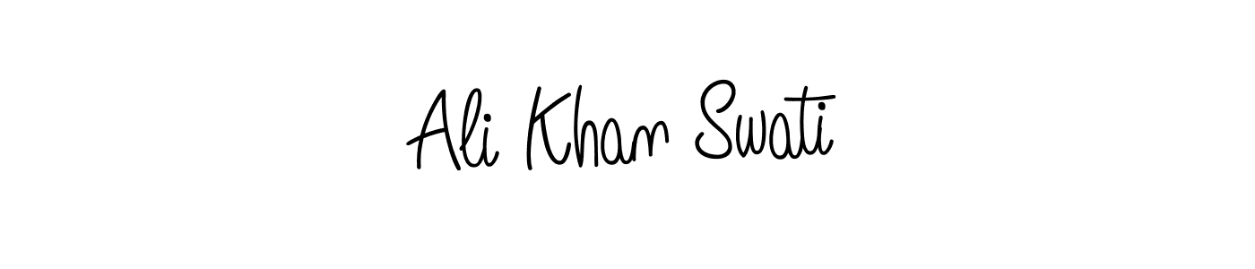 How to make Ali Khan Swati name signature. Use Angelique-Rose-font-FFP style for creating short signs online. This is the latest handwritten sign. Ali Khan Swati signature style 5 images and pictures png