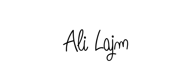 How to make Ali Lajm name signature. Use Angelique-Rose-font-FFP style for creating short signs online. This is the latest handwritten sign. Ali Lajm signature style 5 images and pictures png