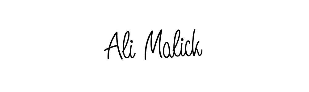 How to make Ali Malick name signature. Use Angelique-Rose-font-FFP style for creating short signs online. This is the latest handwritten sign. Ali Malick signature style 5 images and pictures png