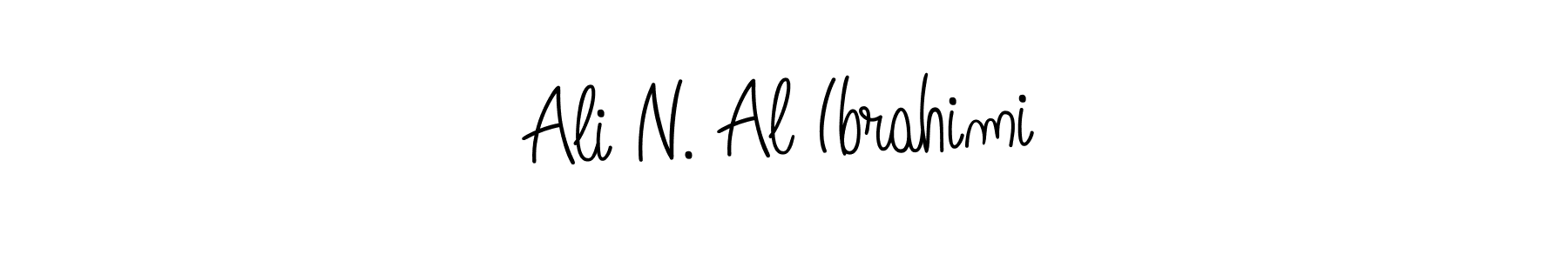 You should practise on your own different ways (Angelique-Rose-font-FFP) to write your name (Ali N. Al Ibrahimi) in signature. don't let someone else do it for you. Ali N. Al Ibrahimi signature style 5 images and pictures png