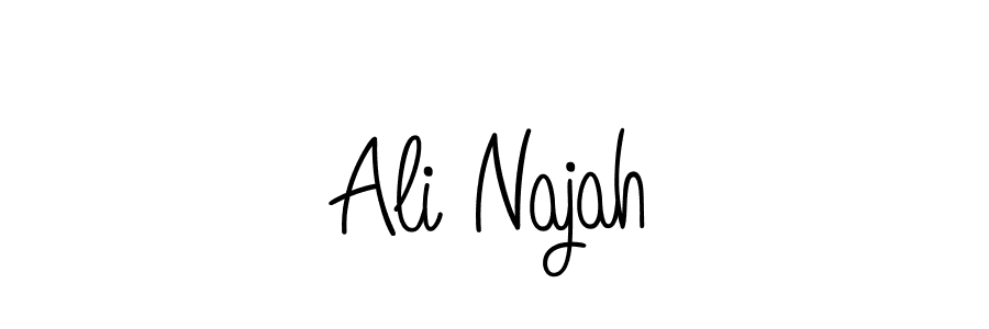 Use a signature maker to create a handwritten signature online. With this signature software, you can design (Angelique-Rose-font-FFP) your own signature for name Ali Najah. Ali Najah signature style 5 images and pictures png