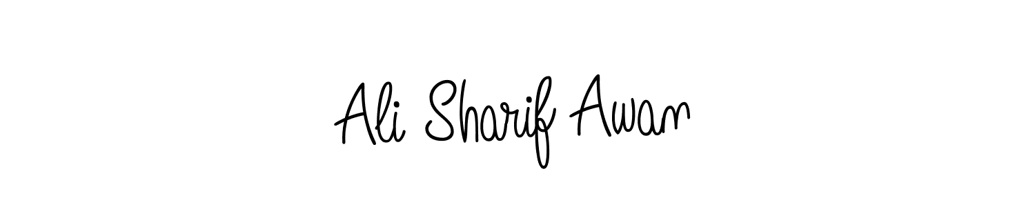 The best way (Angelique-Rose-font-FFP) to make a short signature is to pick only two or three words in your name. The name Ali Sharif Awan include a total of six letters. For converting this name. Ali Sharif Awan signature style 5 images and pictures png