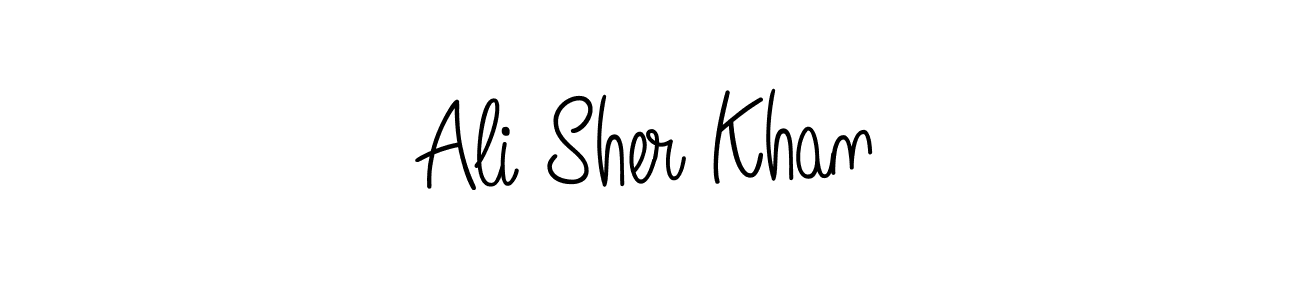 Design your own signature with our free online signature maker. With this signature software, you can create a handwritten (Angelique-Rose-font-FFP) signature for name Ali Sher Khan. Ali Sher Khan signature style 5 images and pictures png