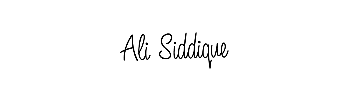 How to make Ali Siddique name signature. Use Angelique-Rose-font-FFP style for creating short signs online. This is the latest handwritten sign. Ali Siddique signature style 5 images and pictures png