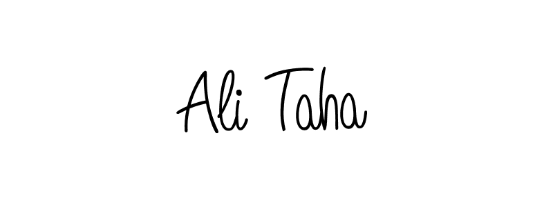 The best way (Angelique-Rose-font-FFP) to make a short signature is to pick only two or three words in your name. The name Ali Taha include a total of six letters. For converting this name. Ali Taha signature style 5 images and pictures png