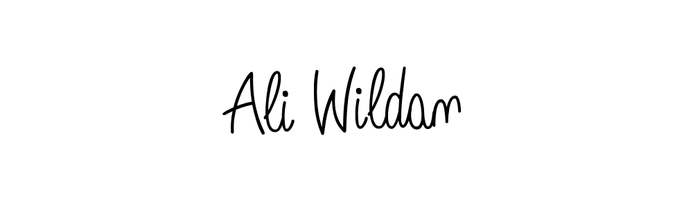 How to make Ali Wildan name signature. Use Angelique-Rose-font-FFP style for creating short signs online. This is the latest handwritten sign. Ali Wildan signature style 5 images and pictures png