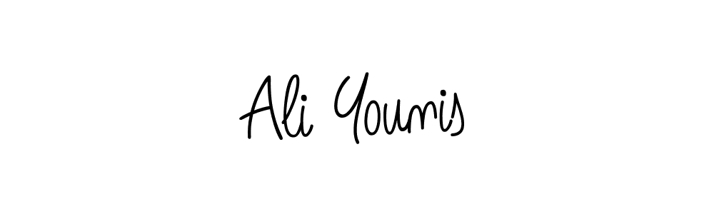 The best way (Angelique-Rose-font-FFP) to make a short signature is to pick only two or three words in your name. The name Ali Younis include a total of six letters. For converting this name. Ali Younis signature style 5 images and pictures png