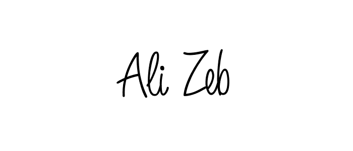 Ali Zeb stylish signature style. Best Handwritten Sign (Angelique-Rose-font-FFP) for my name. Handwritten Signature Collection Ideas for my name Ali Zeb. Ali Zeb signature style 5 images and pictures png