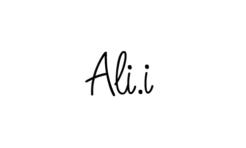 How to make Ali.i name signature. Use Angelique-Rose-font-FFP style for creating short signs online. This is the latest handwritten sign. Ali.i signature style 5 images and pictures png