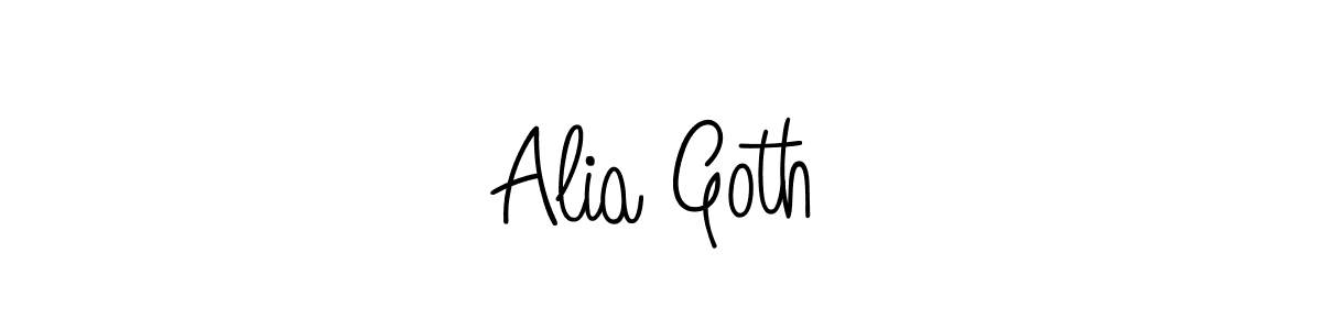 You should practise on your own different ways (Angelique-Rose-font-FFP) to write your name (Alia Goth☆) in signature. don't let someone else do it for you. Alia Goth☆ signature style 5 images and pictures png