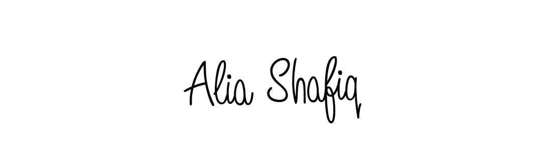 Use a signature maker to create a handwritten signature online. With this signature software, you can design (Angelique-Rose-font-FFP) your own signature for name Alia Shafiq. Alia Shafiq signature style 5 images and pictures png