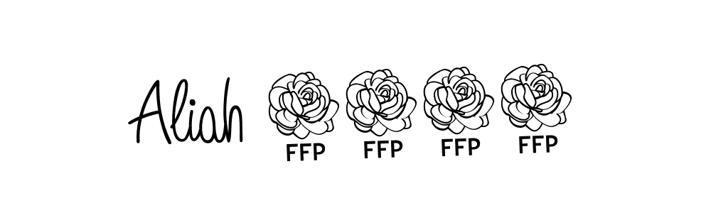 Design your own signature with our free online signature maker. With this signature software, you can create a handwritten (Angelique-Rose-font-FFP) signature for name Aliah 2024. Aliah 2024 signature style 5 images and pictures png