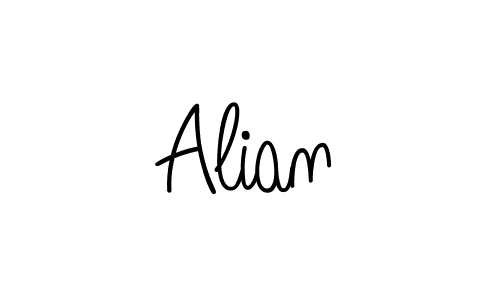 Create a beautiful signature design for name Alian. With this signature (Angelique-Rose-font-FFP) fonts, you can make a handwritten signature for free. Alian signature style 5 images and pictures png