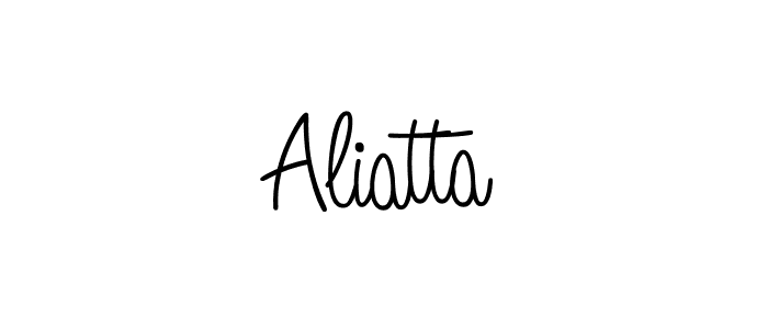 Aliatta stylish signature style. Best Handwritten Sign (Angelique-Rose-font-FFP) for my name. Handwritten Signature Collection Ideas for my name Aliatta. Aliatta signature style 5 images and pictures png