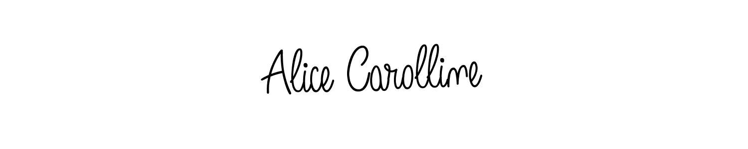 Check out images of Autograph of Alice Carolline name. Actor Alice Carolline Signature Style. Angelique-Rose-font-FFP is a professional sign style online. Alice Carolline signature style 5 images and pictures png