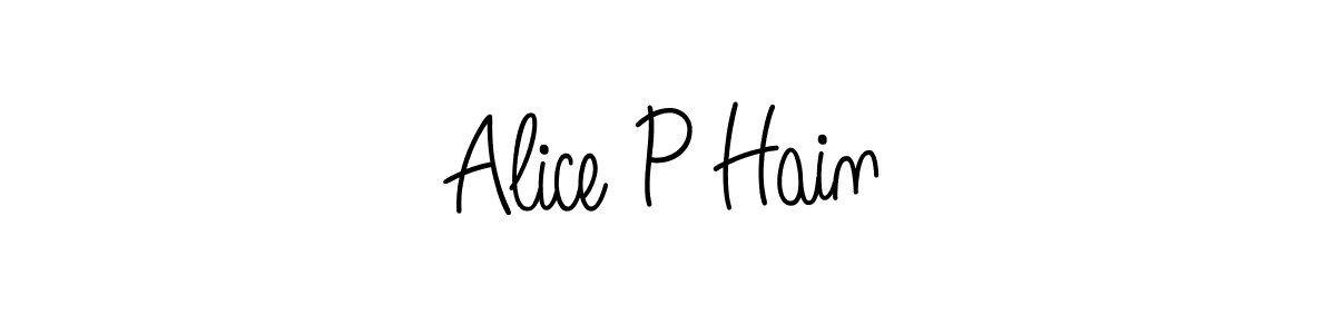 This is the best signature style for the Alice P Hain name. Also you like these signature font (Angelique-Rose-font-FFP). Mix name signature. Alice P Hain signature style 5 images and pictures png