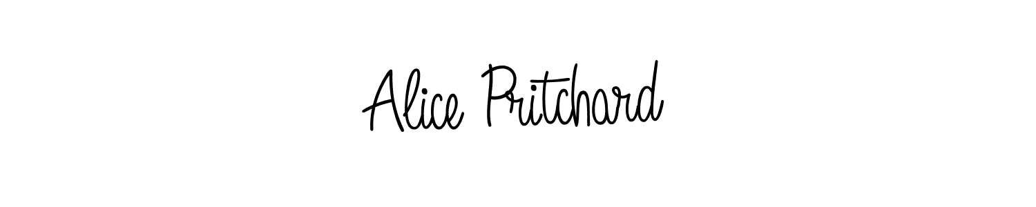 Alice Pritchard stylish signature style. Best Handwritten Sign (Angelique-Rose-font-FFP) for my name. Handwritten Signature Collection Ideas for my name Alice Pritchard. Alice Pritchard signature style 5 images and pictures png