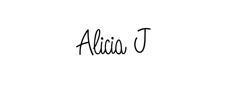 Also You can easily find your signature by using the search form. We will create Alicia J name handwritten signature images for you free of cost using Angelique-Rose-font-FFP sign style. Alicia J signature style 5 images and pictures png