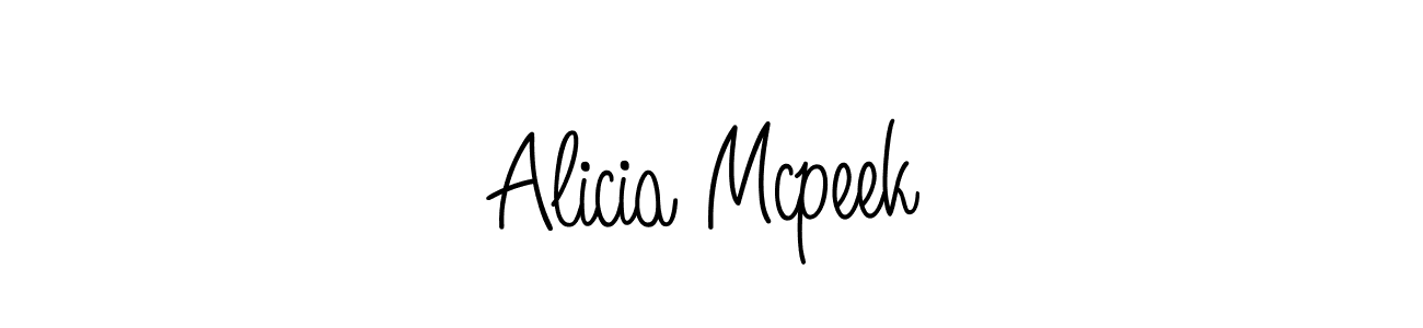 Design your own signature with our free online signature maker. With this signature software, you can create a handwritten (Angelique-Rose-font-FFP) signature for name Alicia Mcpeek. Alicia Mcpeek signature style 5 images and pictures png