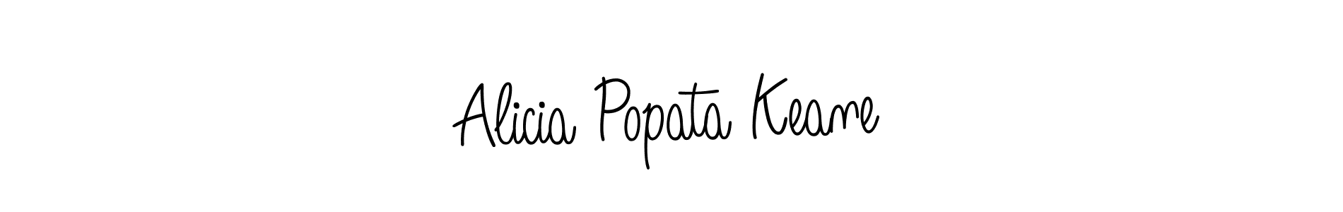 How to make Alicia Popata Keane name signature. Use Angelique-Rose-font-FFP style for creating short signs online. This is the latest handwritten sign. Alicia Popata Keane signature style 5 images and pictures png