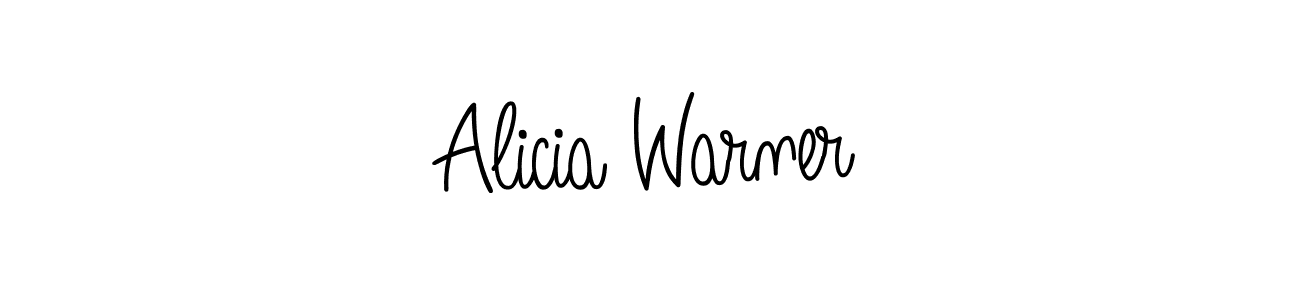 You should practise on your own different ways (Angelique-Rose-font-FFP) to write your name (Alicia Warner) in signature. don't let someone else do it for you. Alicia Warner signature style 5 images and pictures png