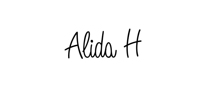 Create a beautiful signature design for name Alida H. With this signature (Angelique-Rose-font-FFP) fonts, you can make a handwritten signature for free. Alida H signature style 5 images and pictures png