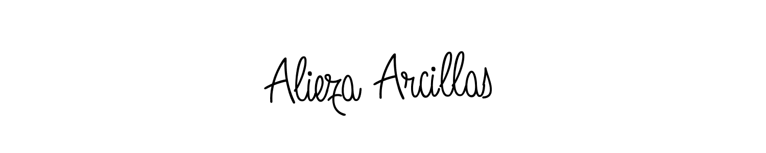 Use a signature maker to create a handwritten signature online. With this signature software, you can design (Angelique-Rose-font-FFP) your own signature for name Alieza Arcillas. Alieza Arcillas signature style 5 images and pictures png