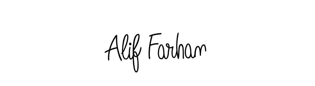 Alif Farhan stylish signature style. Best Handwritten Sign (Angelique-Rose-font-FFP) for my name. Handwritten Signature Collection Ideas for my name Alif Farhan. Alif Farhan signature style 5 images and pictures png