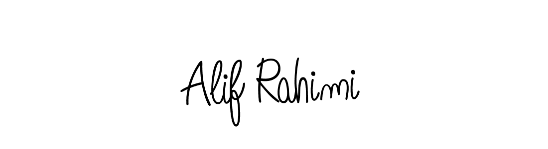 Make a beautiful signature design for name Alif Rahimi. With this signature (Angelique-Rose-font-FFP) style, you can create a handwritten signature for free. Alif Rahimi signature style 5 images and pictures png