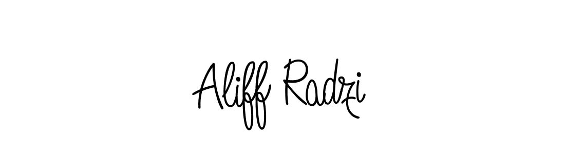 How to make Aliff Radzi signature? Angelique-Rose-font-FFP is a professional autograph style. Create handwritten signature for Aliff Radzi name. Aliff Radzi signature style 5 images and pictures png