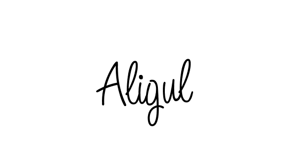 Design your own signature with our free online signature maker. With this signature software, you can create a handwritten (Angelique-Rose-font-FFP) signature for name Aligul. Aligul signature style 5 images and pictures png