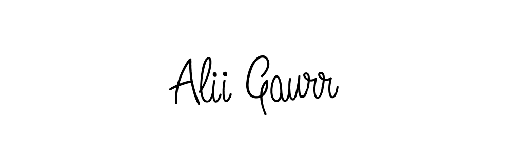 Use a signature maker to create a handwritten signature online. With this signature software, you can design (Angelique-Rose-font-FFP) your own signature for name Alii Gaurr. Alii Gaurr signature style 5 images and pictures png
