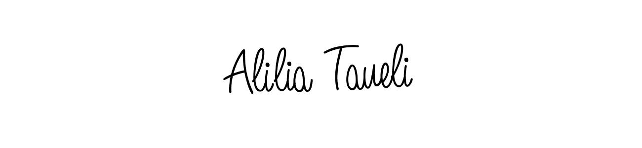 You should practise on your own different ways (Angelique-Rose-font-FFP) to write your name (Alilia Taueli) in signature. don't let someone else do it for you. Alilia Taueli signature style 5 images and pictures png
