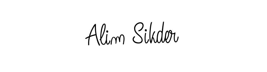 if you are searching for the best signature style for your name Alim Sikder. so please give up your signature search. here we have designed multiple signature styles  using Angelique-Rose-font-FFP. Alim Sikder signature style 5 images and pictures png
