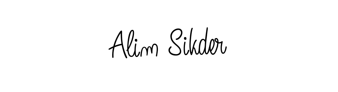 if you are searching for the best signature style for your name Alim Sikder. so please give up your signature search. here we have designed multiple signature styles  using Angelique-Rose-font-FFP. Alim Sikder signature style 5 images and pictures png