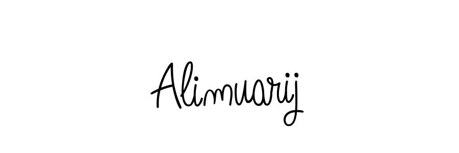 Alimuarij stylish signature style. Best Handwritten Sign (Angelique-Rose-font-FFP) for my name. Handwritten Signature Collection Ideas for my name Alimuarij. Alimuarij signature style 5 images and pictures png