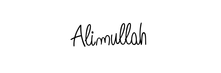 Use a signature maker to create a handwritten signature online. With this signature software, you can design (Angelique-Rose-font-FFP) your own signature for name Alimullah. Alimullah signature style 5 images and pictures png