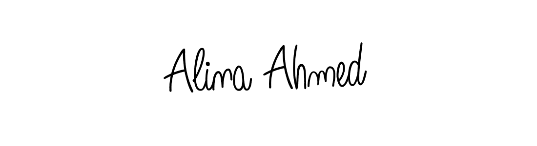 The best way (Angelique-Rose-font-FFP) to make a short signature is to pick only two or three words in your name. The name Alina Ahmed include a total of six letters. For converting this name. Alina Ahmed signature style 5 images and pictures png