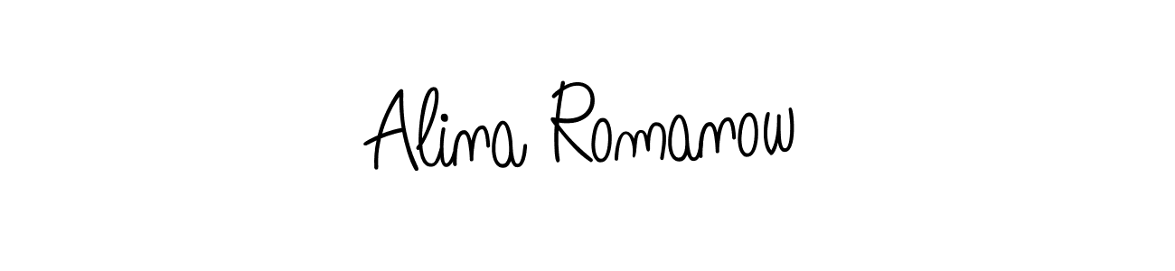 Make a beautiful signature design for name Alina Romanow. Use this online signature maker to create a handwritten signature for free. Alina Romanow signature style 5 images and pictures png