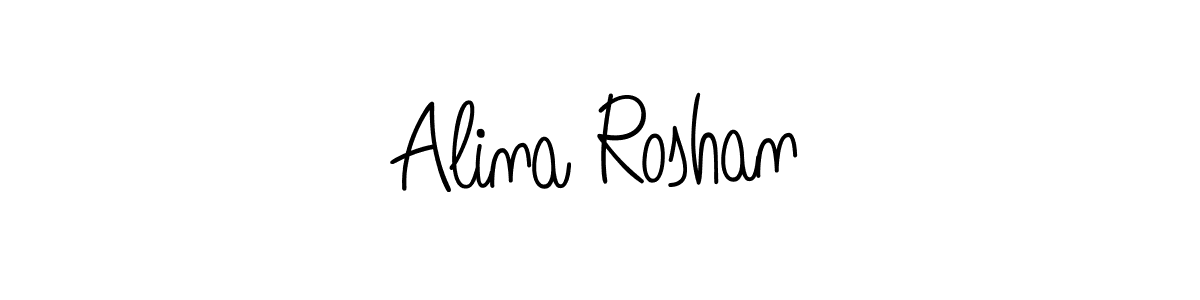 You can use this online signature creator to create a handwritten signature for the name Alina Roshan. This is the best online autograph maker. Alina Roshan signature style 5 images and pictures png