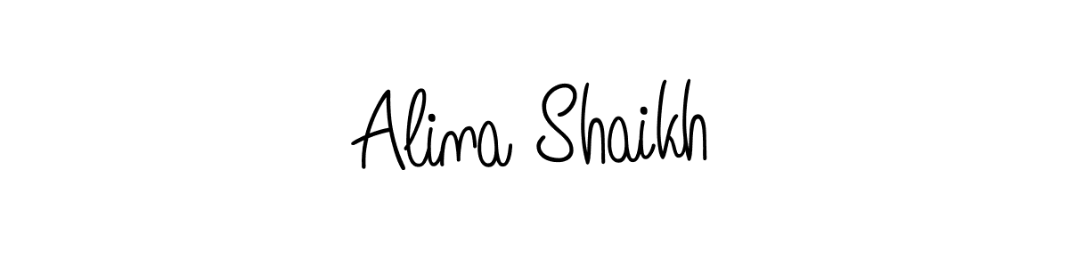 How to Draw Alina Shaikh signature style? Angelique-Rose-font-FFP is a latest design signature styles for name Alina Shaikh. Alina Shaikh signature style 5 images and pictures png