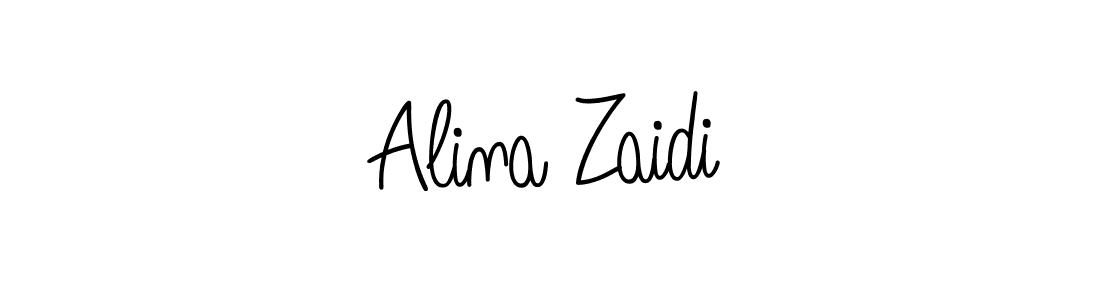 Design your own signature with our free online signature maker. With this signature software, you can create a handwritten (Angelique-Rose-font-FFP) signature for name Alina Zaidi. Alina Zaidi signature style 5 images and pictures png