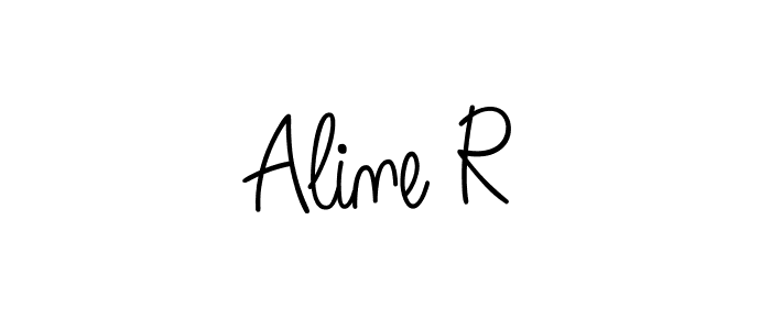 It looks lik you need a new signature style for name Aline R. Design unique handwritten (Angelique-Rose-font-FFP) signature with our free signature maker in just a few clicks. Aline R signature style 5 images and pictures png