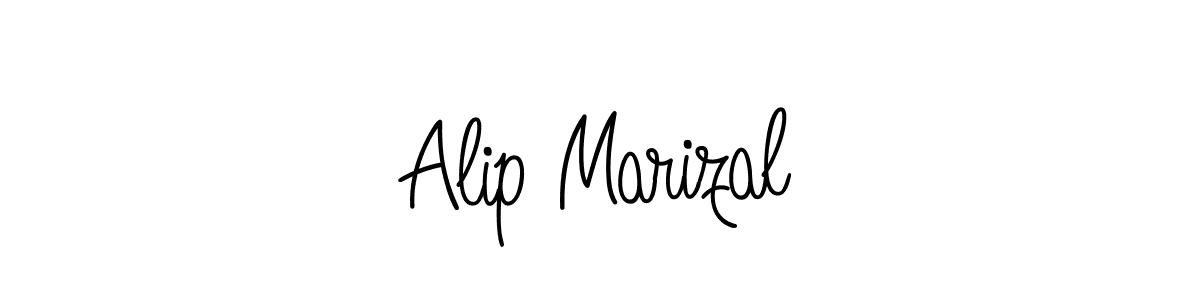 Design your own signature with our free online signature maker. With this signature software, you can create a handwritten (Angelique-Rose-font-FFP) signature for name Alip Marizal. Alip Marizal signature style 5 images and pictures png