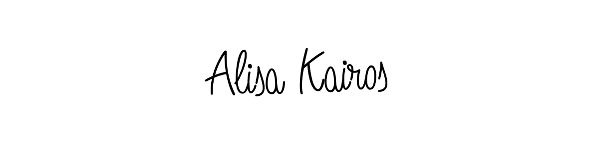 How to make Alisa Kairos name signature. Use Angelique-Rose-font-FFP style for creating short signs online. This is the latest handwritten sign. Alisa Kairos signature style 5 images and pictures png